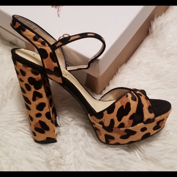 NWT Jessica Simpson Leopard Heels Size 8.5 - Picture 4 of 4